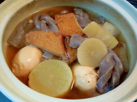 うどんスープで☆大根とコンニャクの煮物鍋